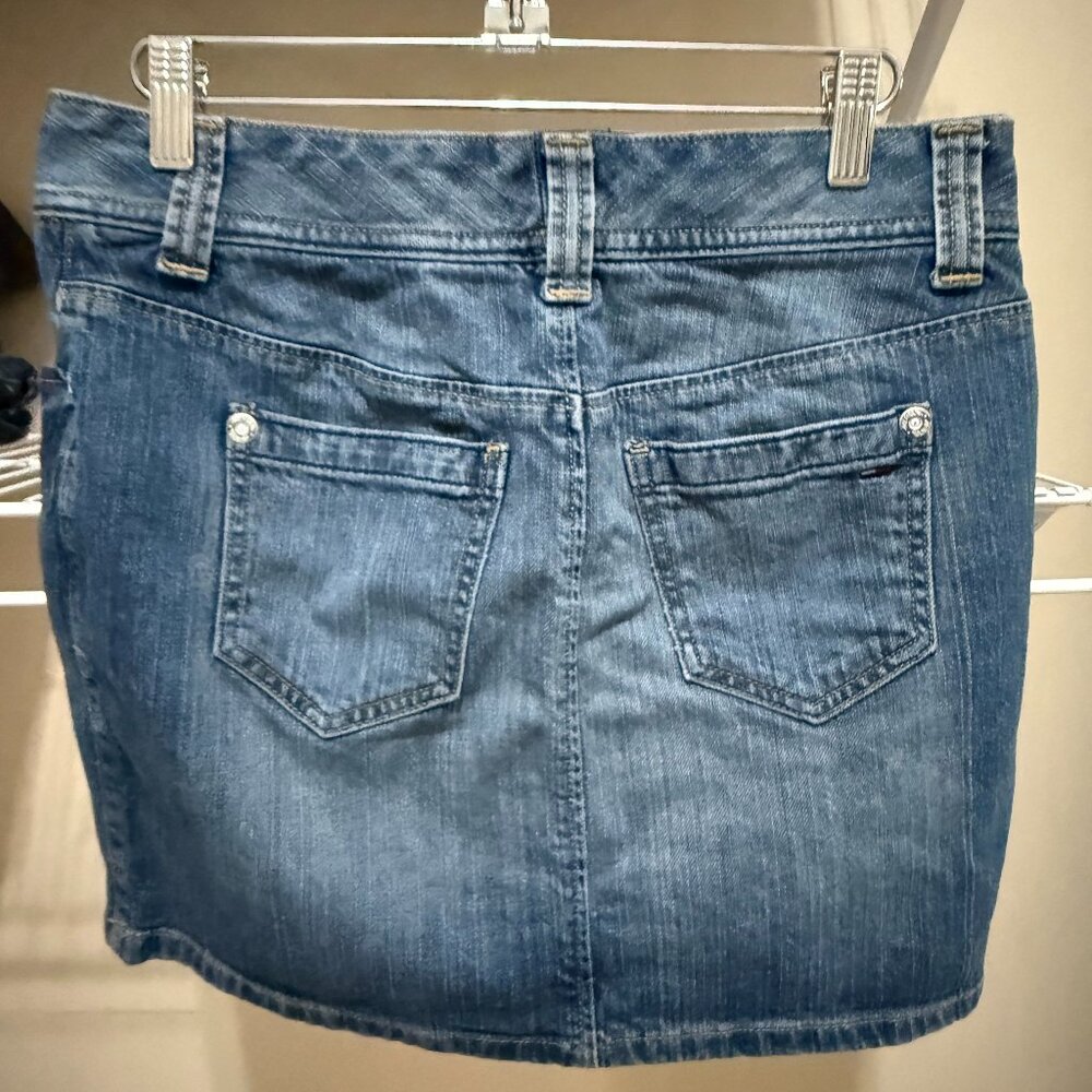 TOMMY HILFIGER DENIM MINI SKIRT 2 Women's Skirt Blue Y2K Vintage Preppy 2000's - Picture 2 of 9
